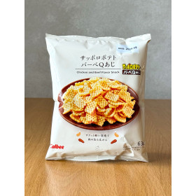 일본 간식 로손 삿포로 포테이토 바베큐맛 63g 편의점 과자 감자칩