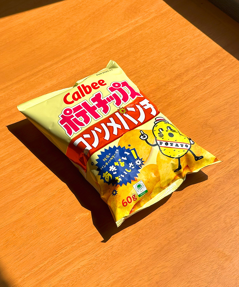 일본 가루비 포테이토칩 간식 콘소메펀치, 60g, 1개