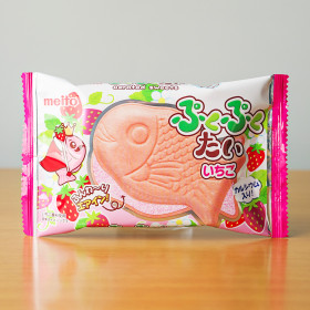 메이토 푸쿠푸쿠 타이 일본 붕어빵 과자 간식 딸기맛, 16.5g, 1개