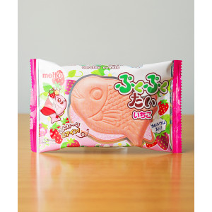 메이토 푸쿠푸쿠 타이 일본 붕어빵 과자 간식 딸기맛, 16.5g, 1개