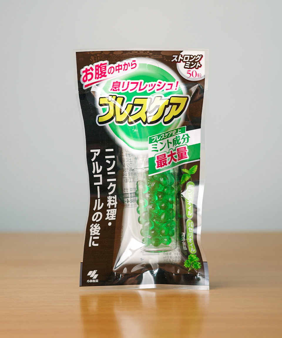 고바야시 캡슐 브레스케어 일본 구취 입냄새 제거 스트롱 민트 50정, 20g, 1개