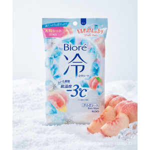 비오레 냉각시트 복숭아 비누향 20매입 일본 사라사라 쿨링 시트