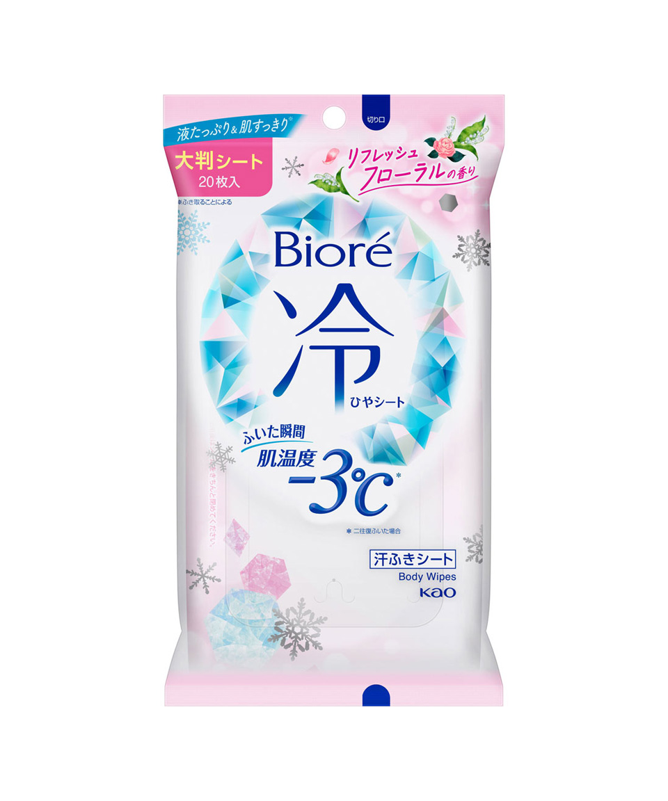 비오레 냉각시트 플로럴향 20매입 일본 사라사라 쿨링 시트