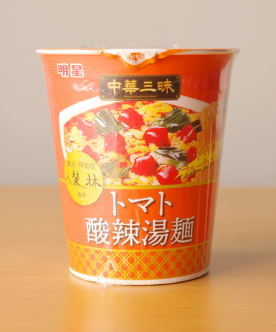 일본 컵라면 묘조 중화삼매 토마토 산라탕 98g 쏸라펀