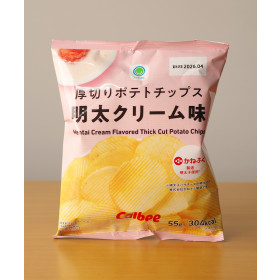 패밀리마트 두껍게 썬 감자칩 명란 크림맛 55g 일본 편의점 간식