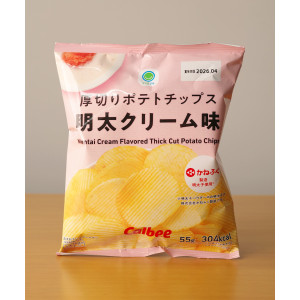 패밀리마트 두껍게 썬 감자칩 명란 크림맛 55g 일본 편의점 간식