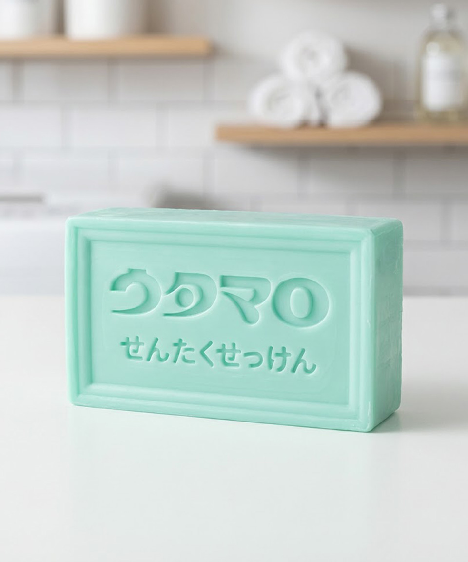 우타마로 세탁비누 표백 흰옷 찌든 때 얼룩 제거 133g, 1개