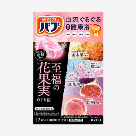 카오 바브 지복의 꽃과실 순회욕 12개입 일본 입욕제