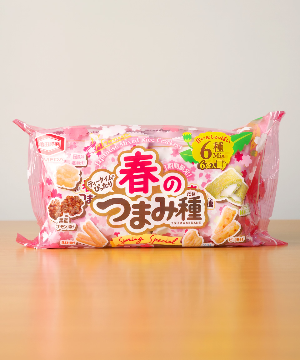 일본 안주 스낵 카메다 츠마미다네 봄, 90g, 1개