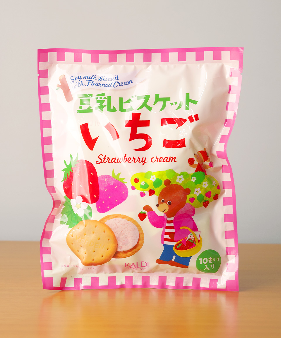 칼디 두유 비스킷 딸기, 140g, 1개