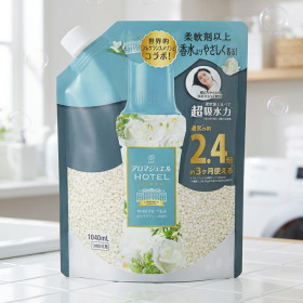 레노아 해피니스 아로마쥬얼 화이트티 비즈 일본 섬유유연제 화이트티 리필, 1040ml, 1개