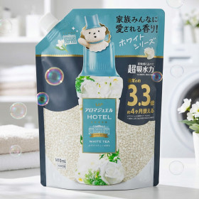 레노아 해피니스 아로마쥬얼 화이트티 비즈 일본 섬유유연제 화이트티 리필 대용량, 1410ml, 1개