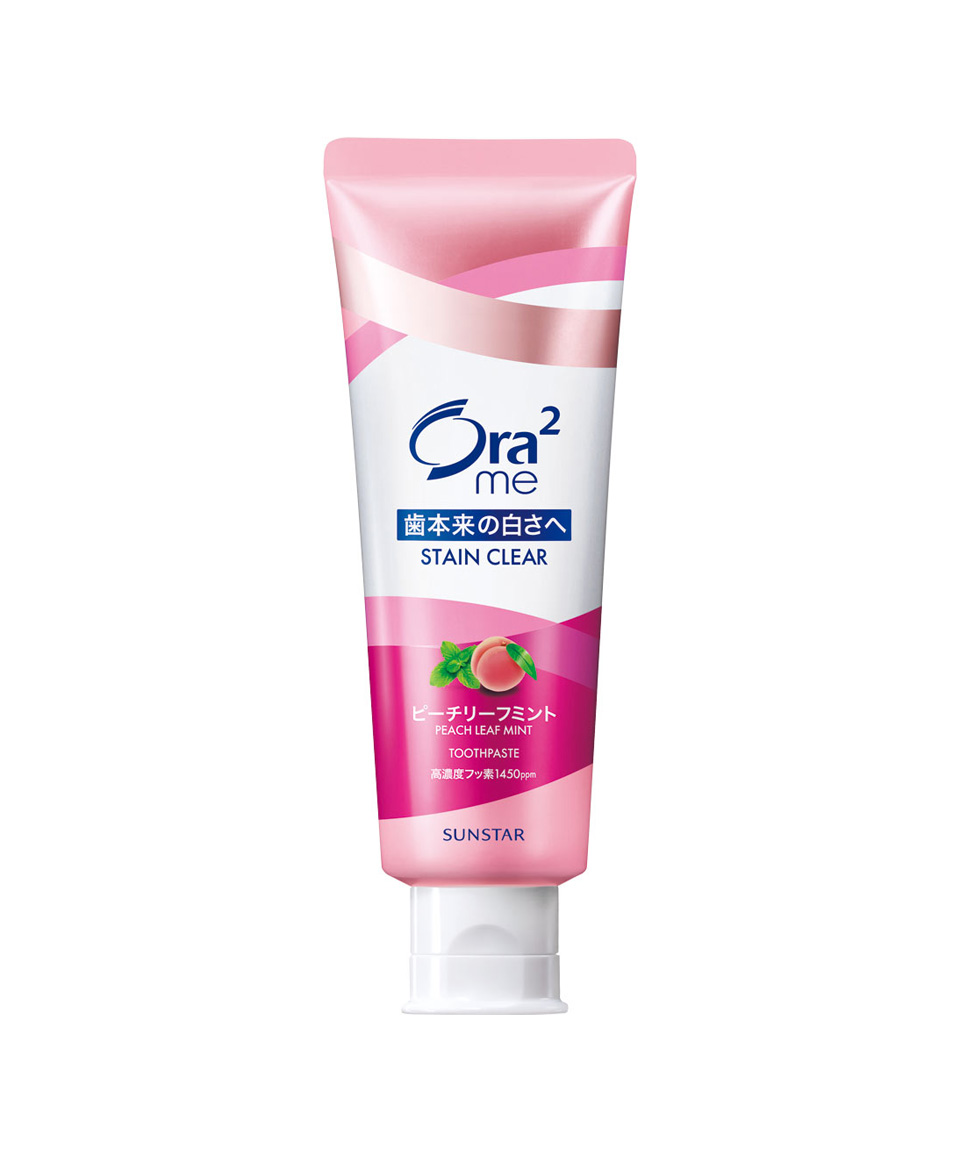 썬스타 Ora2 오라2 스테인클리어 피치민트 복숭아 치약 130g, 1개