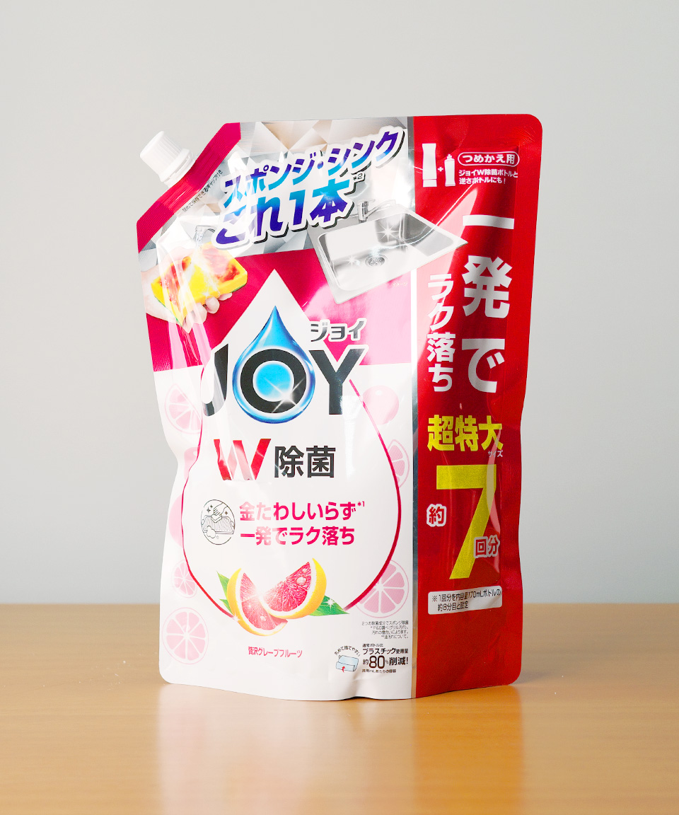 일본 조이 JOY 주방세제 컴팩트 W 거꾸로 보틀 자몽 리필, 930ml, 1개