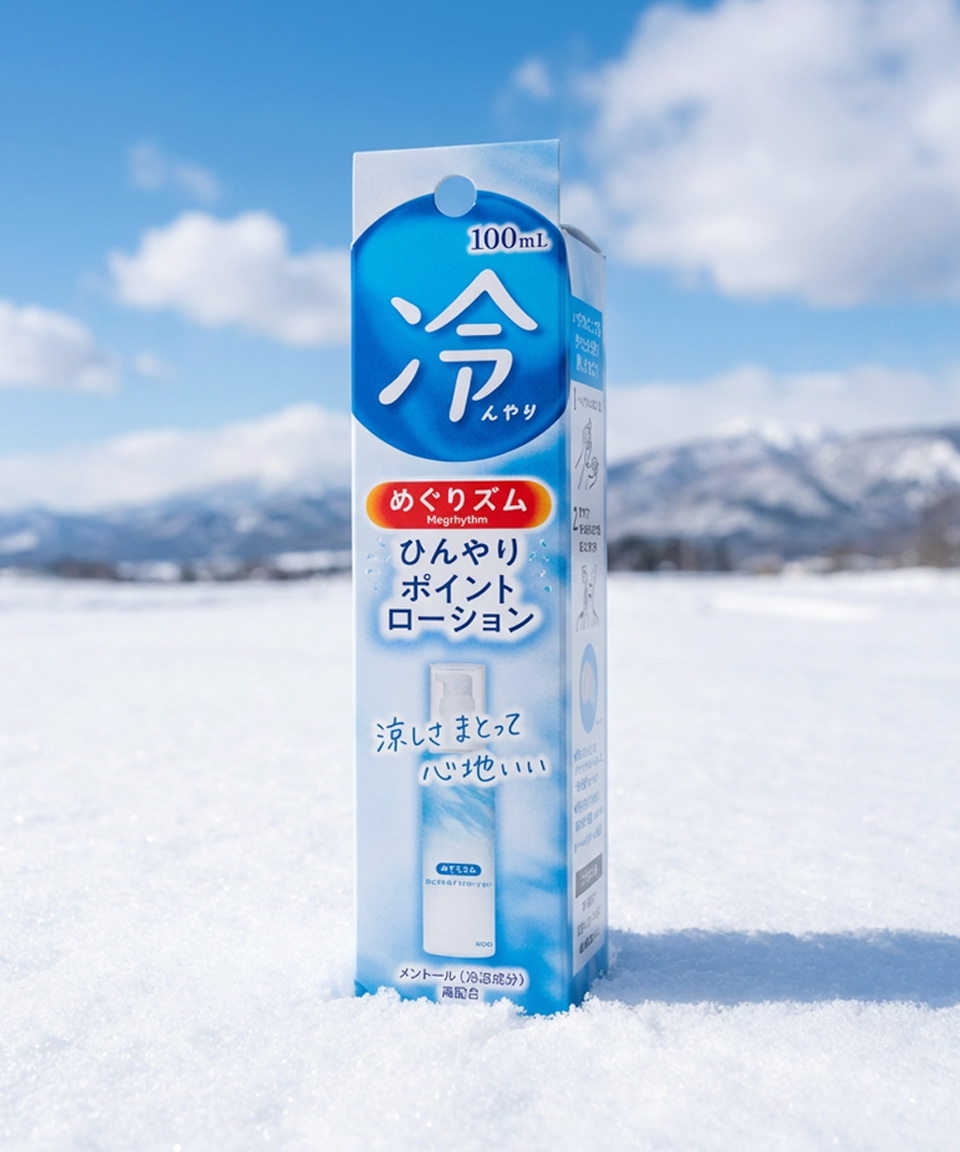 카오 메구리즘 쿨링 힌야리 포인트 로션 100ml 일본 화장품