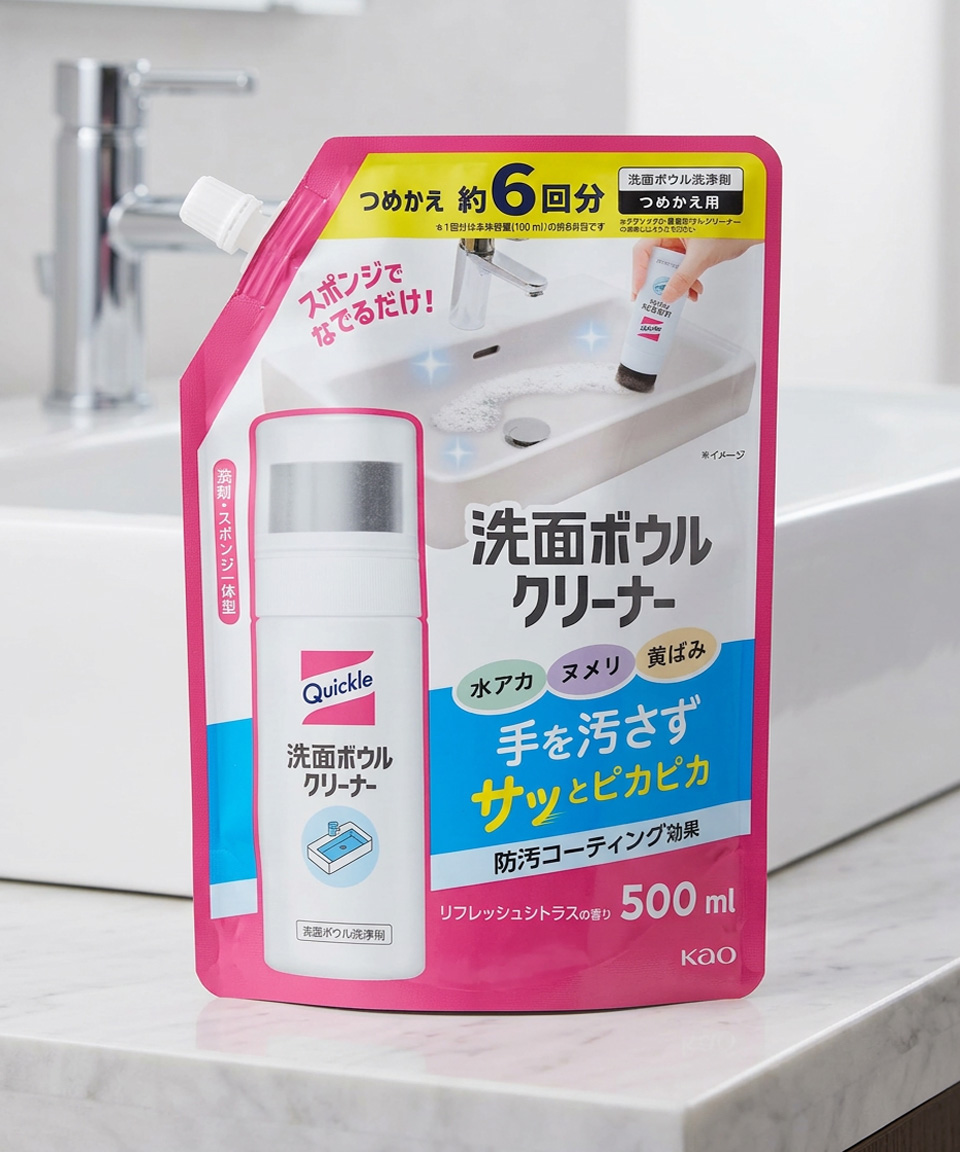 카오 퀵클 세면대 클리너 일본 크리너 500ml, 리필, 1개