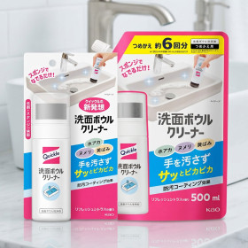 카오 퀵클 세면대 클리너 일본 크리너 600ml, 본품 리필 세트, 1개