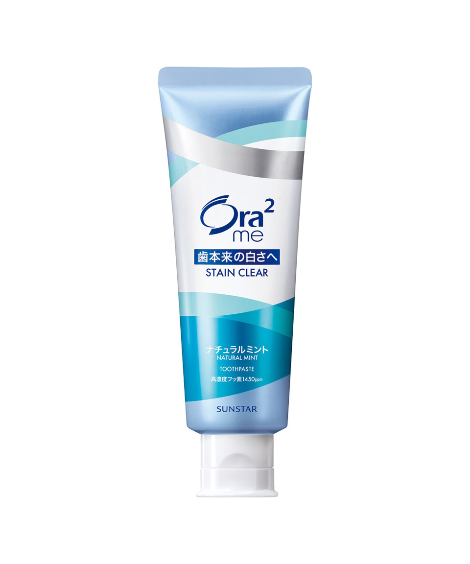 썬스타 Ora2 오라2 스테인클리어 일본 치약 내츄럴 민트 130g, 1개