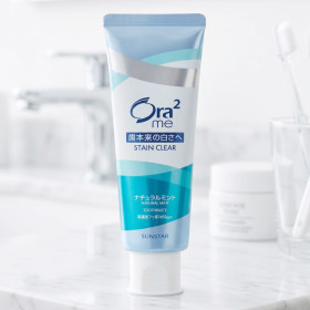 썬스타 Ora2 오라2 스테인클리어 일본 치약 내츄럴 민트 130g, 1개