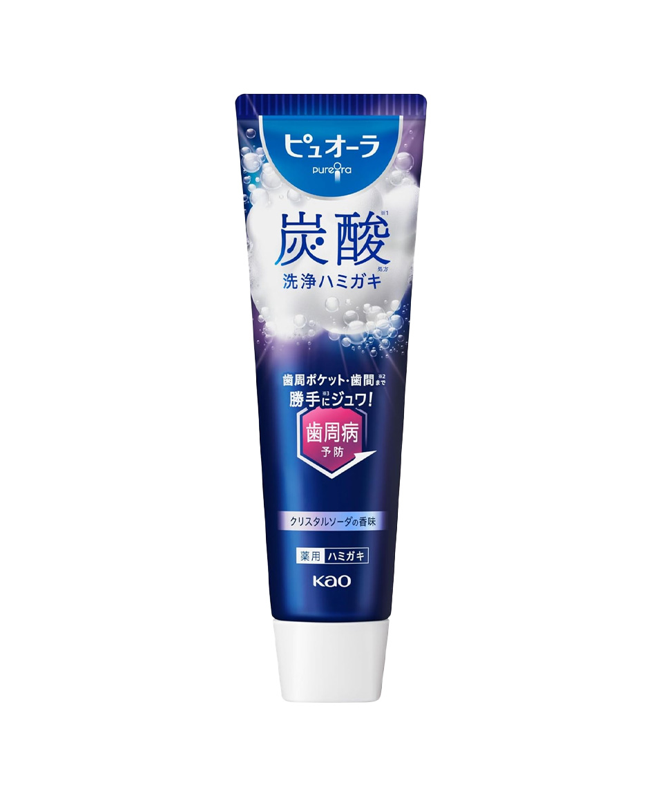 카오 퓨오라 탄산 치약 일본 95g, 3개