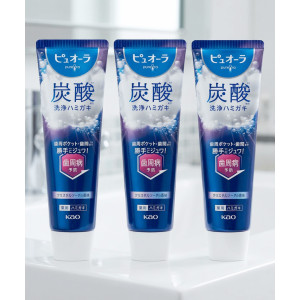 카오 퓨오라 탄산 치약 일본 95g, 3개