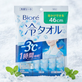 비오레 냉타올 사라사라 쿨링 냉각 시트 무향 5매입