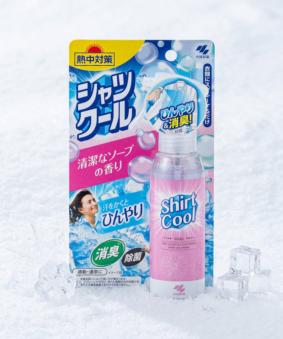 고바야시 열중대책 셔츠쿨 냉감 쿨링 스프레이 플로럴 소프, 100ml, 1개