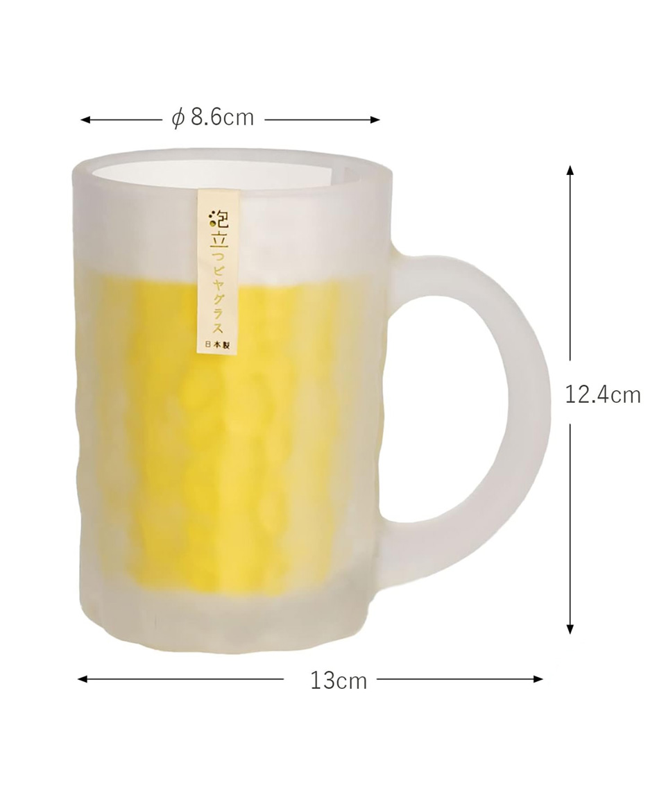 도요사사키 아와다치 맥주잔 일본 불투명 거품 유리잔 425ml, 1개, 생맥주잔