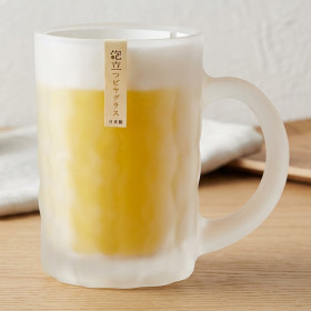 도요사사키 아와다치 맥주잔 일본 불투명 거품 유리잔 425ml, 1개, 생맥주잔