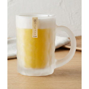 도요사사키 아와다치 맥주잔 일본 불투명 거품 유리잔 425ml, 1개, 생맥주잔