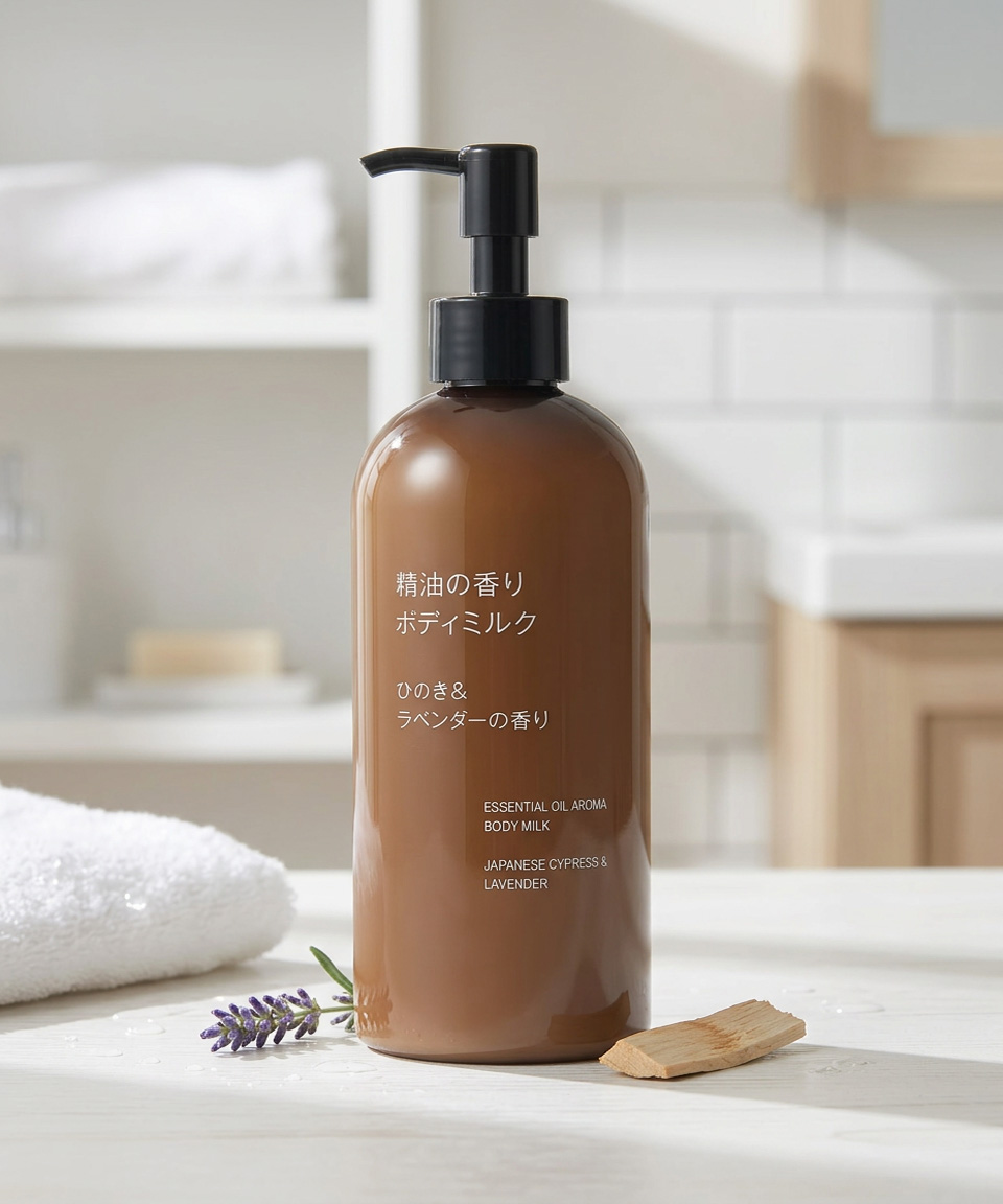 무인양품 바디밀크 에센셜 아로마 일본 무지 바디로션 히노끼 / 라벤더, 300ml, 1개