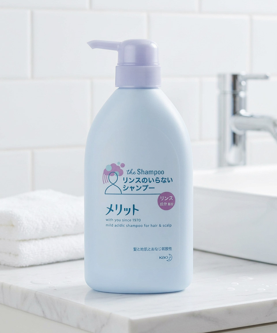카오 메리트 린스가 필요없는 샴푸 480ml 일본 샴푸