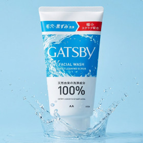 갸스비 페이셜 워시 클렌징폼 개츠비 남성 세안제 딥 글리닝 스크럽, 130g, 1개