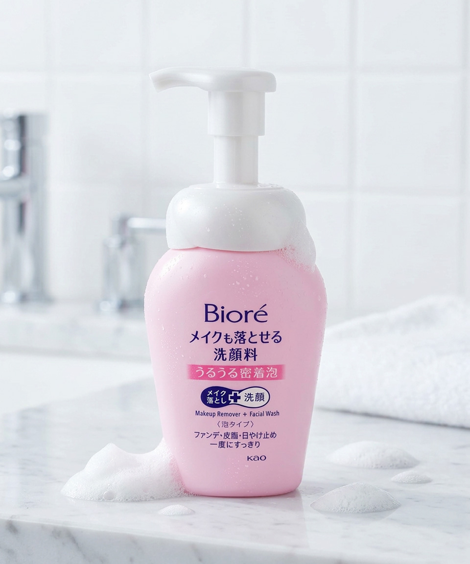 비오레 메이크업도 지울 수 있는 세안제 밀착 거품 클렌징폼 본품, 160ml, 1개