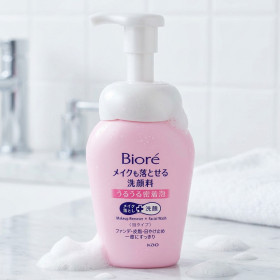 비오레 메이크업도 지울 수 있는 세안제 밀착 거품 클렌징폼 본품, 160ml, 1개