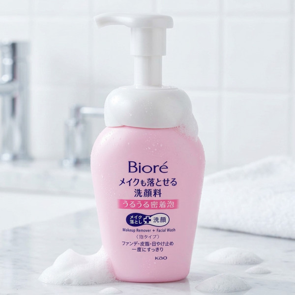 비오레 메이크업도 지울 수 있는 세안제 밀착 거품 클렌징폼 본품, 160ml, 1개