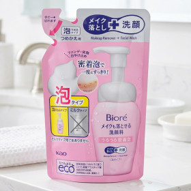 비오레 메이크업도 지울 수 있는 세안제 밀착 거품 클렌징폼 리필용, 140ml, 1개