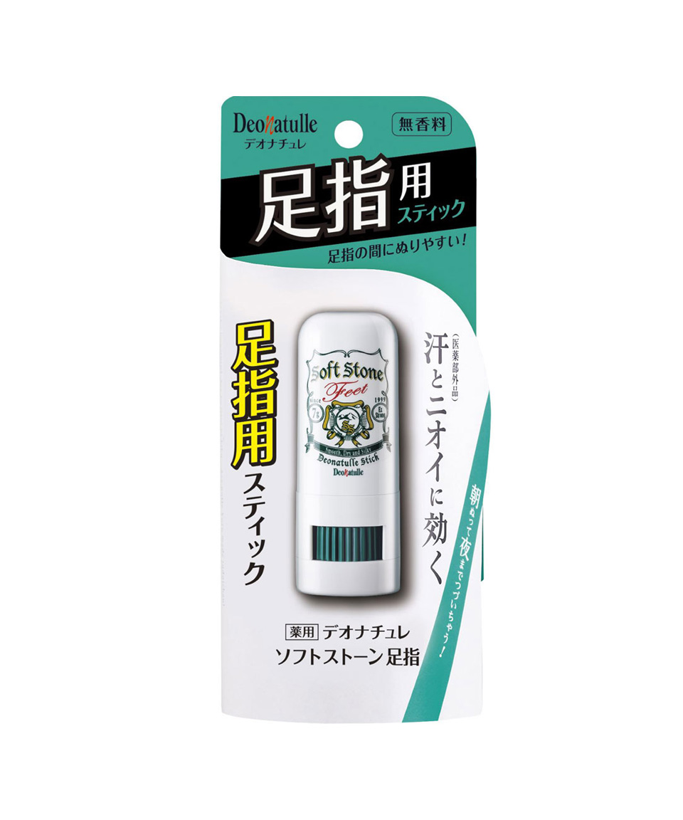 데오나츄레 일본 데오드란트 무향료 소프트 스톤 발가락용 스틱, 7g, 1개
