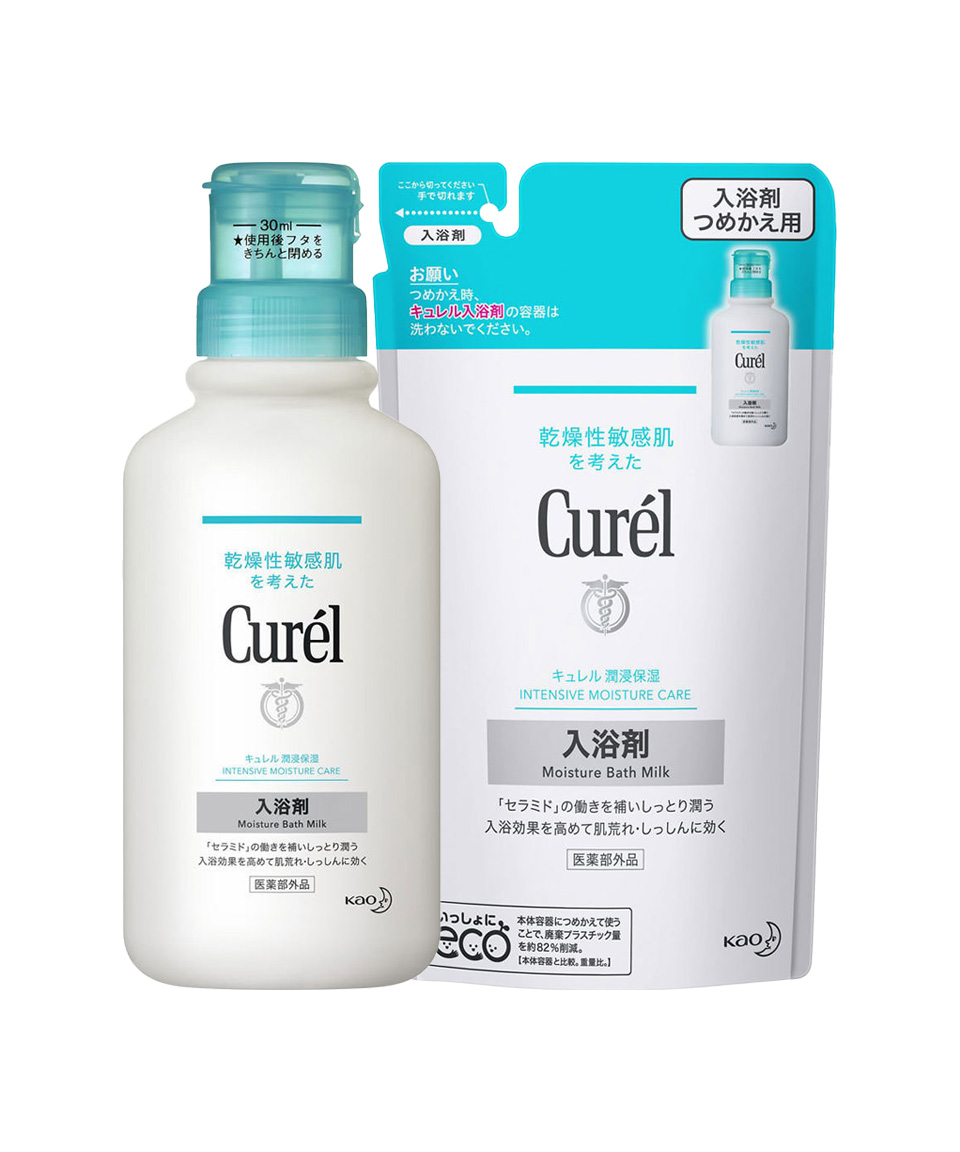 큐렐 입욕제 모이스처 배쓰밀크 본품 리필 세트 780ml, 1개