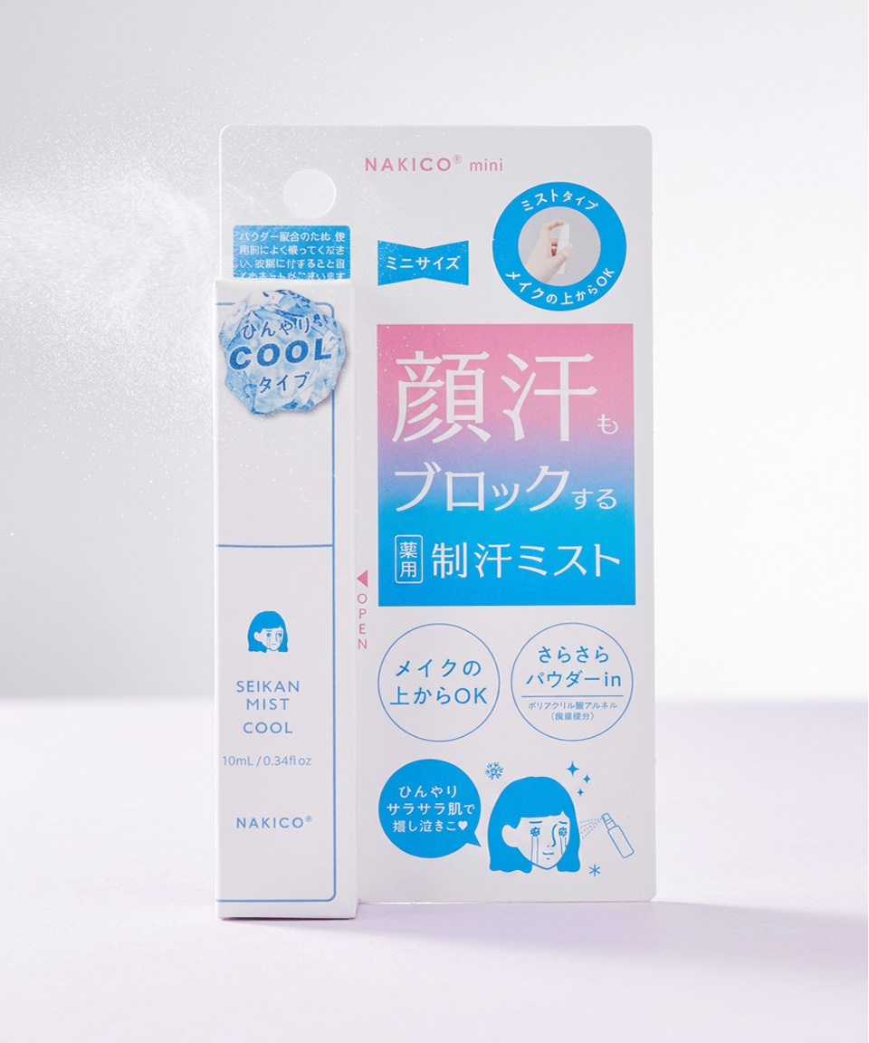 나키코 미스트 NAKICO 땀 방지 스프레이 메이크업 픽서 쿨타입 미니 10ml, 1개