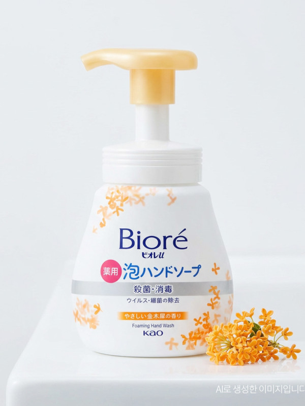 비오레 거품 핸드소프 핸드워시 금목서 본품, 240ml, 1개