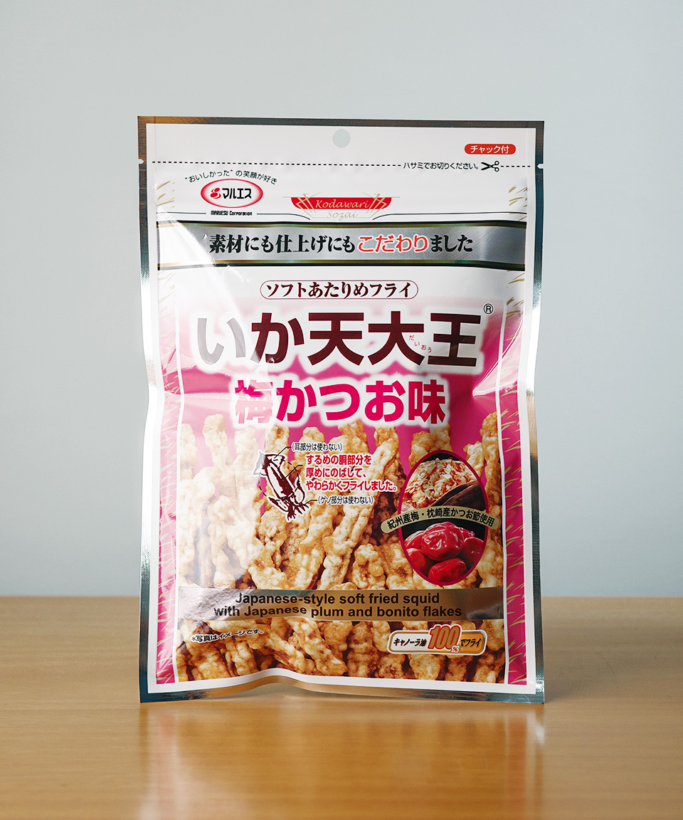 마루에스 이카텐 다이오우 우메 가쓰오맛 51g 오징어 대왕 튀김 일본 안주
