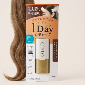 호유 시에로 cielo 원데이 새치 커버 스틱 9ml, 내츄럴 브라운, 1개