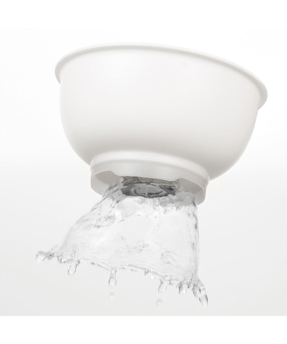 코메코레 일본 원터치 쌀 세척볼 푸시형 배수버튼 그릇 2.6L 화이트, 1개