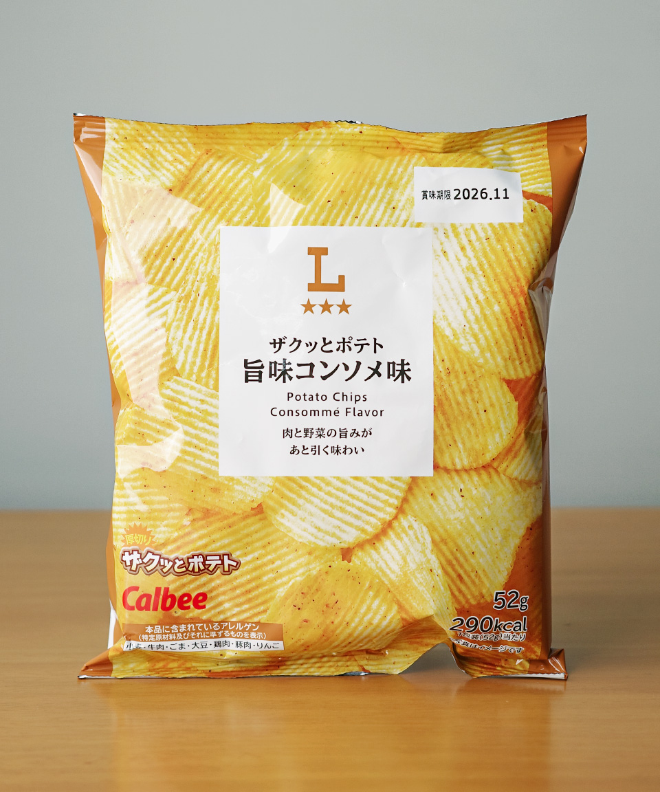 로손 바삭한 포테이토칩 콘소메맛 52g 감자칩 일본 편의점 간식