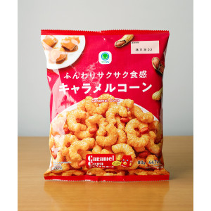 패밀리마트 바삭한 식감의 카라멜 콘 80g 일본 편의점 간식