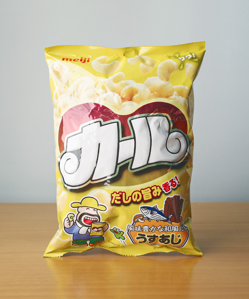메이지 카루 다시맛 64g 우스아지 콘 스낵 일본 간식