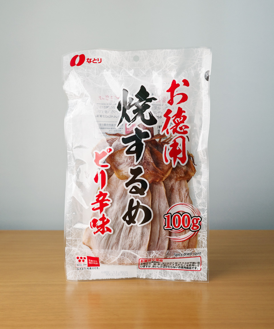 나토리 대용량 구운 스루메 매운맛 100g 마른 오징어 일본 안주