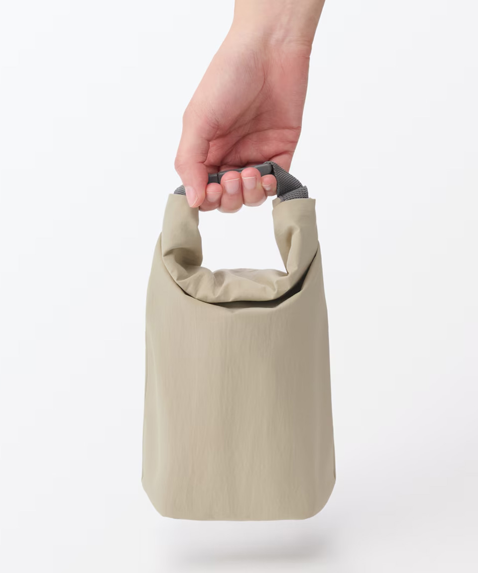무인양품 높이 조절이 가능한 런치백 도시락 가방 일본 무지 베이지 S, 1개