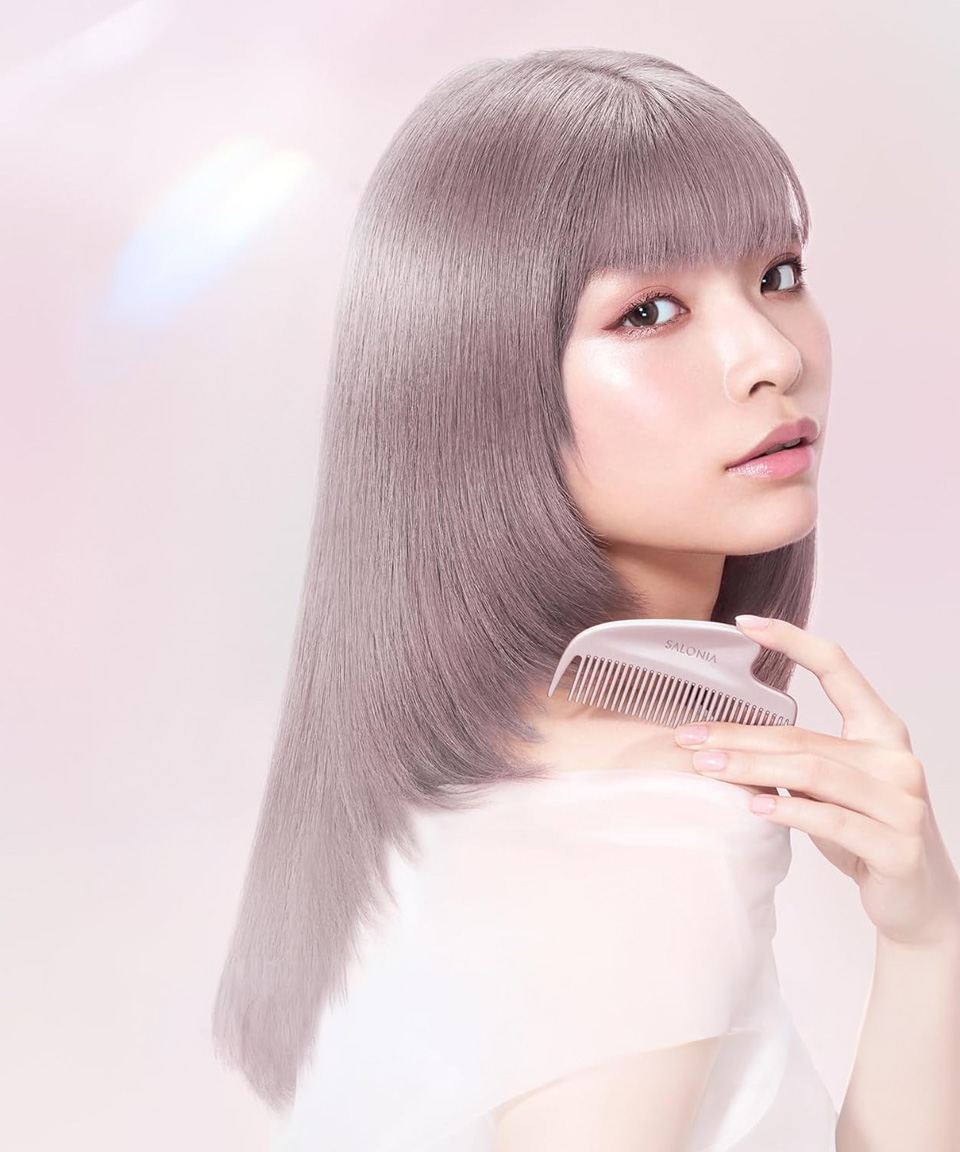 살로니아 빗 정전기 방지 괄사 일본 메탈 헤어브러시 핑크